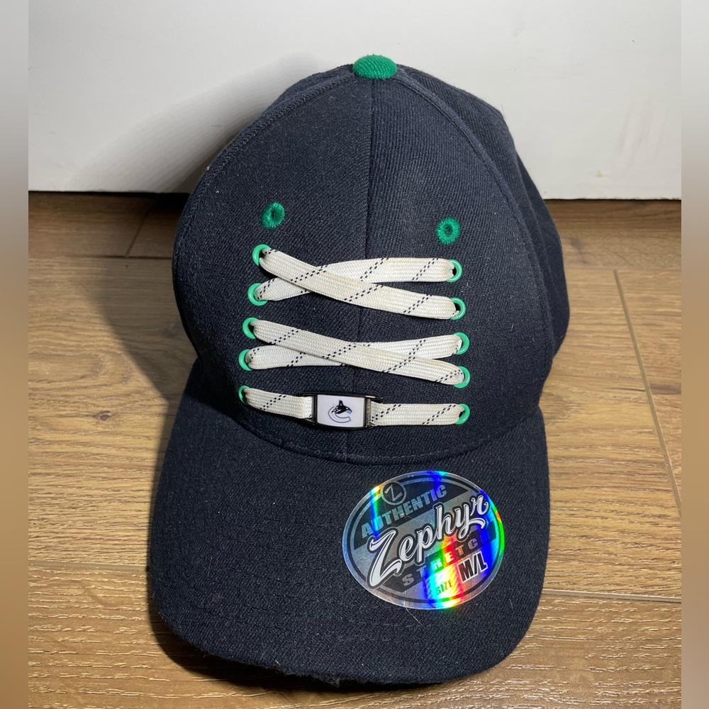 Zephyr NHL Vancouver Canucks Lacer "Original" Curved Bill SnapBack Hat Brand